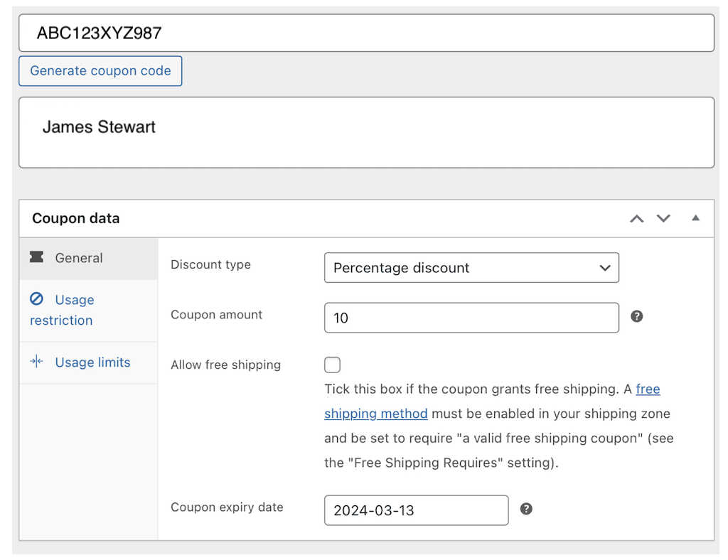 Coupon-General-Settings