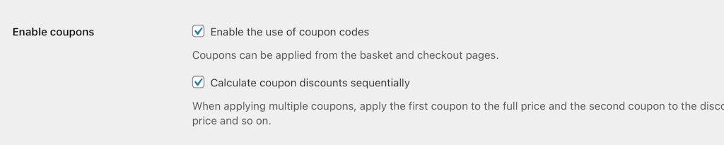 Enable WooCommerce Coupons